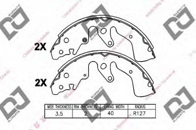DJ PARTS bs1404 -  Комплект тормозных колодок
